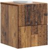 vidaXL Wandmontierter Nachttisch 2 pcs Altholz 33 x 34,5 x 40 cm 898482 Bild 2