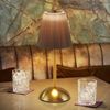 ZMH Nachttischlampe 2er Set Akku LED Kabellos Dimmbar Touch USB Stofflampenschirm Modern Für Schlafzimmer Küche Bild 4
