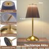 ZMH Nachttischlampe 2er Set Akku LED Kabellos Dimmbar Touch USB Stofflampenschirm Modern Für Schlafzimmer Küche Bild 3
