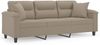 vidaXL 3-Sitzer-Sofa mit Kissen Taupe 180 cm Mikrofasergewebe 3200977 Bild 2