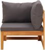 vidaXL 3-tlg. Garten-Lounge-Set mit Dunkelgrauen Kissen Massivholz Akazie 3087273 Bild 4