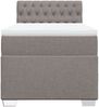 vidaXL Boxspringbett mit Matratze Taupe 90x200 cm Stoff 3285782 Bild 4