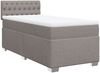 vidaXL Boxspringbett mit Matratze Taupe 90x200 cm Stoff 3285782 Bild 2
