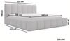 GrainGold Polsterbett mit Bettkästen CLOUD, Modern Bett mit Kopfteil - 200x200 cm, Anthrazit (1x Bett) Bild 4
