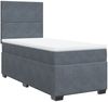vidaXL Boxspringbett mit Matratze Dunkelgrau 100x200 cm Samt 3293129 Bild 5