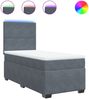 vidaXL Boxspringbett mit Matratze Dunkelgrau 100x200 cm Samt 3293129 Bild 2