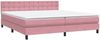 vidaXL Boxspringbett mit Matratze & LED Rosa 180x210 cm Samt 3317282 Bild 5