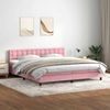 vidaXL Boxspringbett mit Matratze & LED Rosa 180x210 cm Samt 3317282 Bild 4