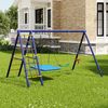 LVHOM 6-in-1 Schaukelset, Schaukelgestell mit Klettergerüst & Basketballkorb, Schaukelgerüst Doppelschaukel, Outdoor-Schaukel-Kombination, Gartenschaukel mit Metallgestell Bild 2