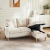 MODFU Ecksofa L-förmiges Sofa mit verstellbaren Kissen, Freizeitsofa, mit integriertem Getränkehalter, 2 Kissen Bild 5
