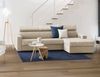Dmora Schlafsofa mit Halbinsel Allevatore, Sofa mit Stauraum-Halbinsel rechts, Standard-Armlehnen, 100 % Made in Italy, cm 280 x 95 x 85 cm, Beige Bild 2