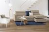 Dmora Schlafsofa mit Halbinsel Allevatore, Sofa mit Stauraum-Halbinsel rechts, Standard-Armlehnen, 100 % Made in Italy, cm 280 x 95 x 85 cm, Beige Bild 4