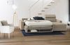 Dmora Schlafsofa mit Halbinsel Allevatore, Sofa mit Stauraum-Halbinsel rechts, Standard-Armlehnen, 100 % Made in Italy, cm 280 x 95 x 85 cm, Beige Bild 5