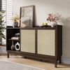 Sideboard,Schiebetüren,Doppelschubladen,Geeignet für Wohn- und Esszimmer,Multifunktionales Aufbewahrungsmöbel. Bild 4