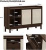 Sideboard,Schiebetüren,Doppelschubladen,Geeignet für Wohn- und Esszimmer,Multifunktionales Aufbewahrungsmöbel. Bild 3