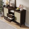Sideboard,Schiebetüren,Doppelschubladen,Geeignet für Wohn- und Esszimmer,Multifunktionales Aufbewahrungsmöbel. Bild 5