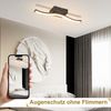 ZMH LED Deckenleuchte Wohnzimmer Schwarz Wellen Design Modern Deckenlampe 3000K Flur Küche, Augenschutz, Einfache Installtion, LED fest integriert, Warmweiß Bild 4