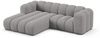 Micadoni Modulares Ecksofa Lupine 3-Sitzer Links Chenille Eden Hellgrau Bild 2