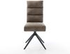 Drehstuhl Pela-Flex Mikrofaser Taupe Vintage Kreuzgestell breit Schwarz 360° drehbar Wippfunktion Taschenfederkern Bild 2