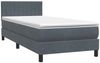 vidaXL Boxspringbett mit Matratze & LED Dunkelgrau 80x220 cm Samt 3317098 Bild 5