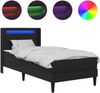 vidaXL Bettgestell mit Matratze Schwarz 90 x 190 cm Kunstleder 3415371 Bild 3