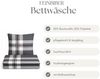 Feinbiber Bettwäsche Tartandesign - Baumwollmix mit verdecktem Reißverschluss 155 x 200 cm + 80 x 80 cm Bild 5