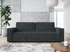 AX LIVING Aydin Cord Sofa 3 Sitzer Sofa mit Schlaffunktion Grau 238 cm Bild 2