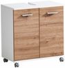 Schildmeyer Waschbeckenunterschrank Palermo, Holzwerkstoff, Mattweiß/Artisan Eiche Dekor, 59,8 x 32,6 x 63,4 cm (B/T/H) Bild 4