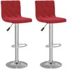 vidaXL Barhocker 2 Stk. Weinrot Samt [333693] Bild 2