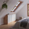 Küchenschrank für Dachschrägen R-Line Weiß Landhaus 140 cm 2er Set Vicco Bild 5