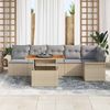 vidaXL Gartensofa-set mit Kissen 7 pcs Beige und Hellgrau Poly-Rattan 3349342 Bild 3