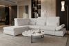 Couch Ares L Form in Stoff - Strukturstoff - creme - Links Bild 2