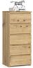 Home Collective Kommode 40 cm breit Holz Highboard Sideboard für Flur Schlafzimmer Wohnzimmer (Mehrzweckschrank Schrank schmal Kommode Schlafzimmer mit Schubladen), Kinderzimmer Organizer, 92 cm hoch mit 5 Schubladen Artisan Eiche Bild 4