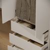 Kleiderschrank Claus Weiß 74 x 191.5 cm mit 4 Schubladen Vicco Bild 4