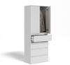 Kleiderschrank Claus Weiß 74 x 191.5 cm mit 4 Schubladen Vicco Bild 5