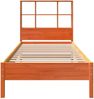 vidaXL Massivholzbett mit Regal ohne Matratze Wachsbraun 100x200 cm 3322878 Bild 4