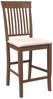 vidaXL Barhocker mit Kissen 2 Stk. Braun Massivholz Gummibaum 4102568 Bild 4