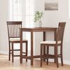vidaXL Barhocker mit Kissen 2 Stk. Braun Massivholz Gummibaum 4102568 Bild 3