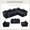 Gemütliches Familiensofa mit Stauraum & modularer Funktion – vakuumverpackt für mühelose Montage, Schwarz Bild 4