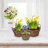 Relaxdays Rundes Blumentopf 3er Set aus Holz Bild 3