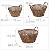 Relaxdays Rundes Blumentopf 3er Set aus Holz Bild 5