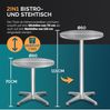 Casaria Stehtisch Höhenverstellbar Ø60cm Aluminium 70 cm / 115 cm Bistrotisch Bartisch Partytisch Bild 4