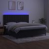 vidaXL Boxspringbett mit Matratze & LED Schwarz 200x200 cm Samt 3136385 Bild 4