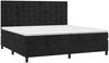 vidaXL Boxspringbett mit Matratze & LED Schwarz 200x200 cm Samt 3136385 Bild 3