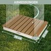 Gartendusche Outdoor eckig TYLIX - WPC Bodendusche 4m Fontänenhöhe mit Fußrad | Außendusche rutschfest Saunadusche Campingdusche wetterfest Bild 2