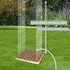 Gartendusche Outdoor eckig TYLIX - WPC Bodendusche 4m Fontänenhöhe mit Fußrad | Außendusche rutschfest Saunadusche Campingdusche wetterfest Bild 5