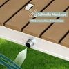 Gartendusche Outdoor eckig TYLIX - WPC Bodendusche 4m Fontänenhöhe mit Fußrad | Außendusche rutschfest Saunadusche Campingdusche wetterfest Bild 3