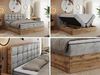 Boxspringbett mit Kopfteil und Topper, Polsterbett - ALBERO 1 - 120 x 200 cm - Hellgrau Velvet - H4 Bild 2