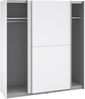 Schiebetürenschrank >WINNER< 2 Böden, 2 Stangen, in Weiss - 170,3x190,5x61,2cm (BxHxT) Bild 3