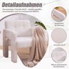 LVHOM Sessel Skandinavischer Stil, Polstersessel Cordstoff, Relaxsessel Einzelsessel Loungesessel, für Wohnzimmer, Büro, Schlafzimmer, Beige Bild 5